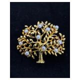 Sterling Silver Tree Brooch Pin