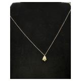 14K White Gold Bell Necklace