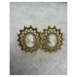 Pair of Cameo Pierced Earrings
