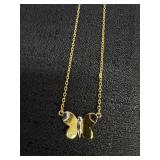 Trifari Gold Tone Butterfly Necklace