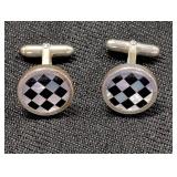 Sterling Silver Cuff Links marked Sterling B.A.B.
