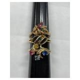 (3) Gemstone Costume Rings