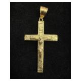 10K ASK Crucifix Pendant