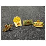 (4) Burger King Pins - Specialties, Burgers,