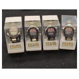 (4) Elvis Collector Stamp Watches