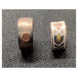 (2) Costume Rings, copper 10-1/2 & gold-tone w/