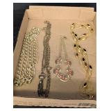 Gold -Tone chain & beaded Necklaces