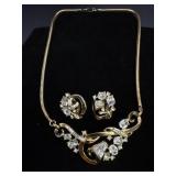 Trifari Promenade Set - Necklace & Clip Earrings