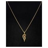Unmarked gold tone Necklace chain & pendant