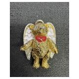 Articulated Angel Bear Brooch