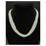 Sarah Coventry 8 Strand Swirl Link Necklace