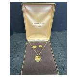 Sterling Silver Vermeil Sand Dollar Necklace &