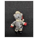Napier Articulated Santa Bear Brooch Pin