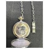 Relic Gold & Silver Tone Pocket Watch w/ chain