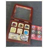 Collection of gemstone pendants w/2 chain options