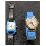 (2) Childs Toy Watches plastic bands