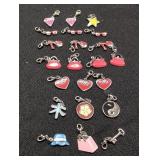 Variety of Charms w/ silver clasps