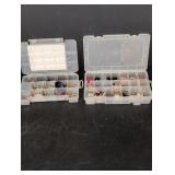 (2) plastic cases w/ Clip-On & Twist-back Earrings