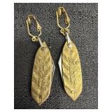 Pair of Tobacco Knife Earrings