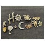 Variety of Costume Brooch Pins