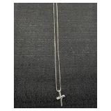925 Italy Necklace Chain & 925 Cross Pendant