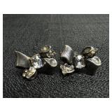 Sterling Bow Screw back Earrings