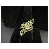 Sterling Leaf Ring