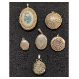 Gold-Tone Locket & Watch Necklace Pendants