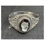 Whiting & Davis Cameo Hinged Bracelet