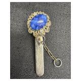 Blue Marble Color Key Chain Clip