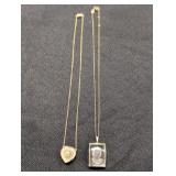 Gold-Tone Chain Necklaces w/ Pendants
