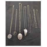 Silver-tone Chains & Necklaces w/ Pendants one