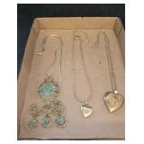 (3) Gold-Tone Necklaces w/ Pendants
