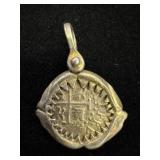 Sterling Shipwreck Treasure Coin Pendant