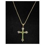 925 Italy Necklace Chain & Cross Pendant w/ g