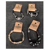 (4) Genuine leather Bracelets new