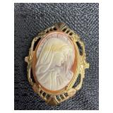 12K GF Virgin Mary Brooch
