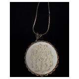 Antique Carved Chinese Ivory like Pendant