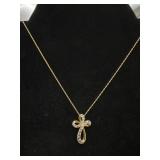14K Gold Chain w/ 14K Infinity Cross Pendant