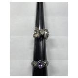 (2) Sterling Rings
