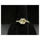 925 BGE Emerald Style Gemstone Ring