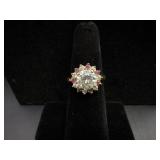 925 Flower Burst Ring