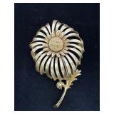 Monet Floral Spray Brooch