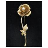Rose Flower Brooch Pin