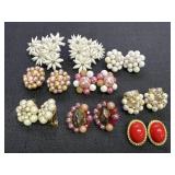 Variety of vtg. Japan Clip On Earrings