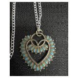 Southwest Style Heart Pendant
