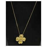 Trifari Gold Tone Blossom Necklace