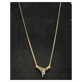 10KT Italy Gold Necklace Chain & 10K Pendant