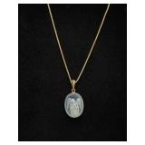 10K Angel Pendant w/ 14K Gold Necklace Chain