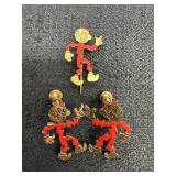 Ready Kilowatt Stick Pin & Screw Back Earrings
